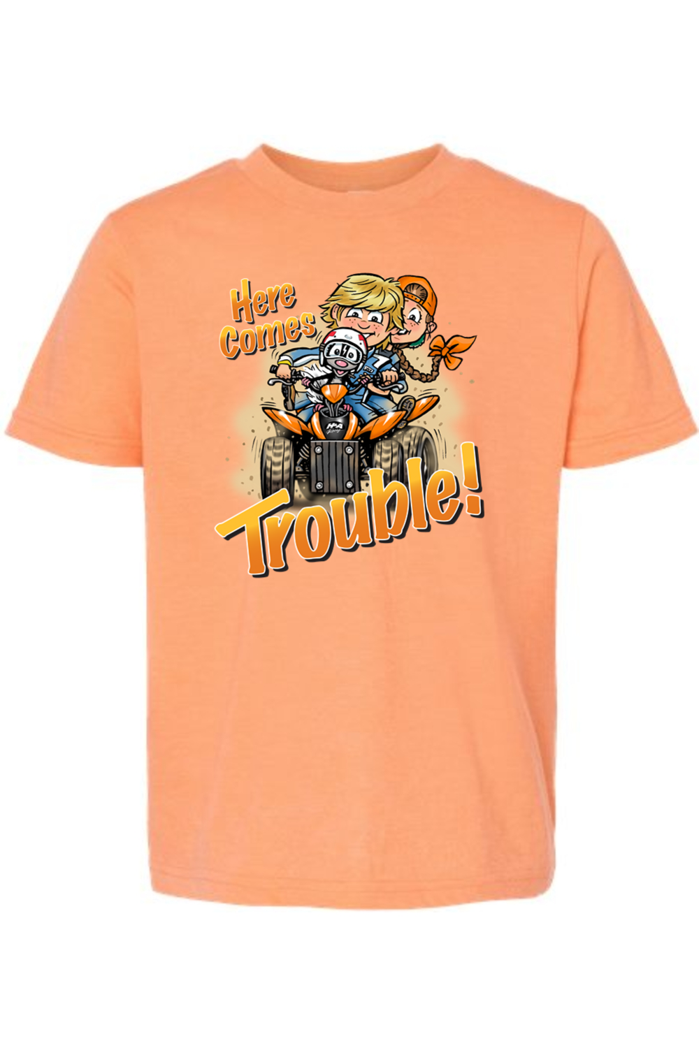 Here Comes Trouble Tultex Youth Fine Jersey T-Shirt