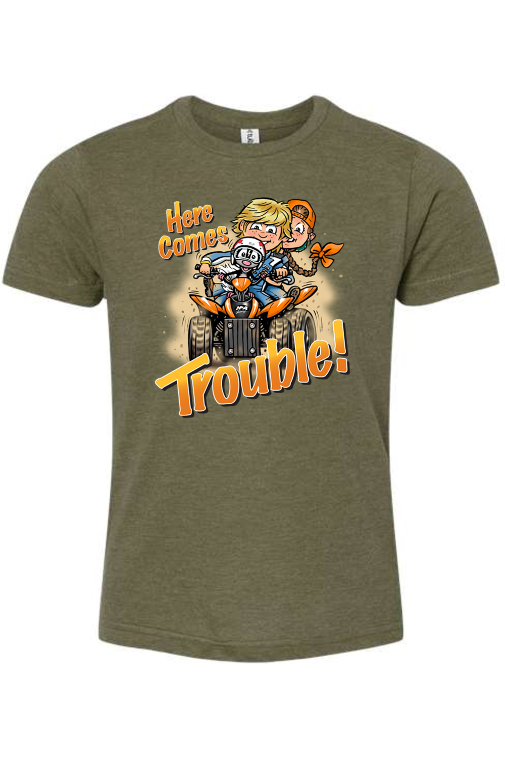 Here Comes Trouble Tultex Youth Fine Jersey T-Shirt