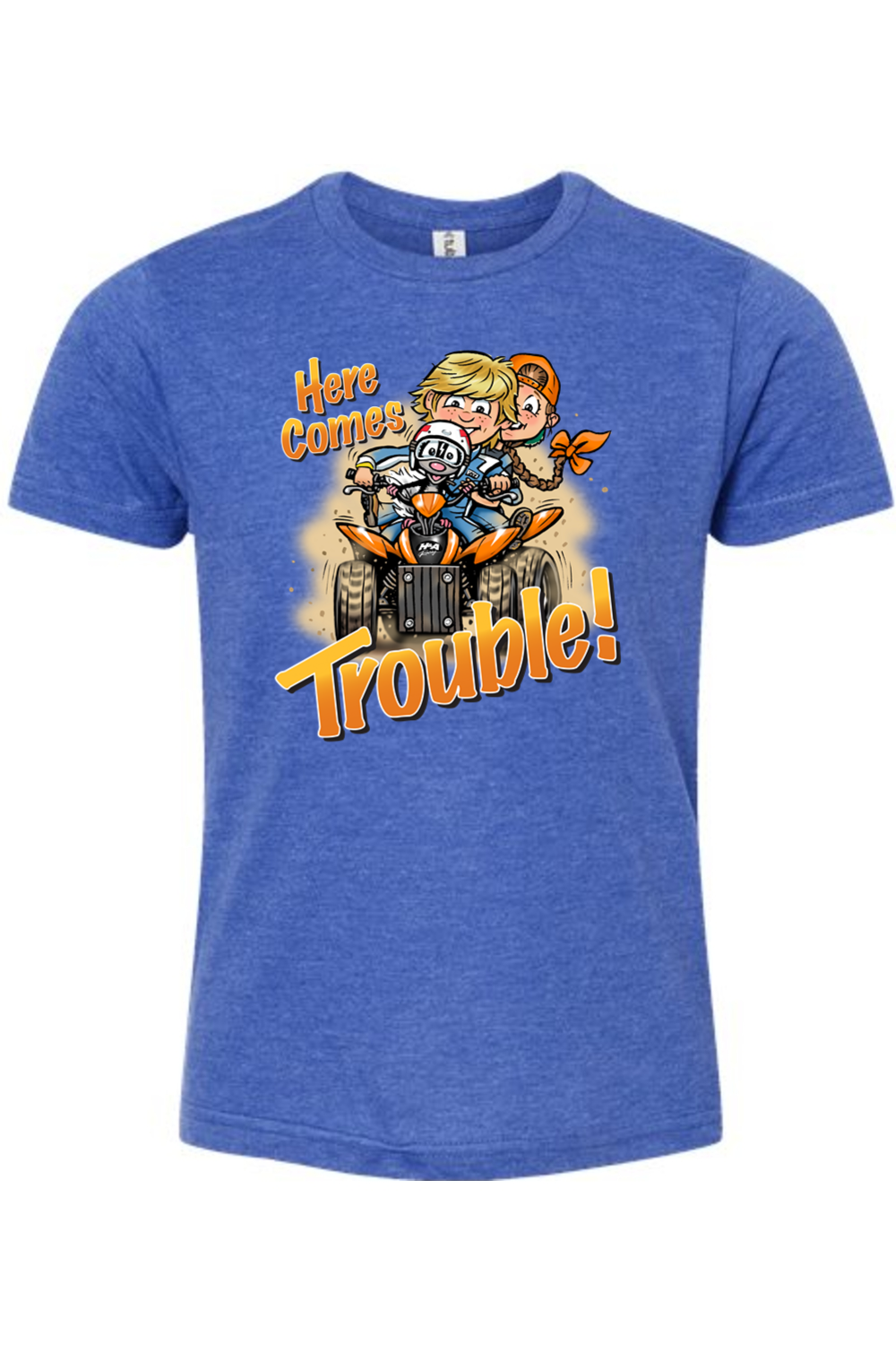 Here Comes Trouble Tultex Youth Fine Jersey T-Shirt